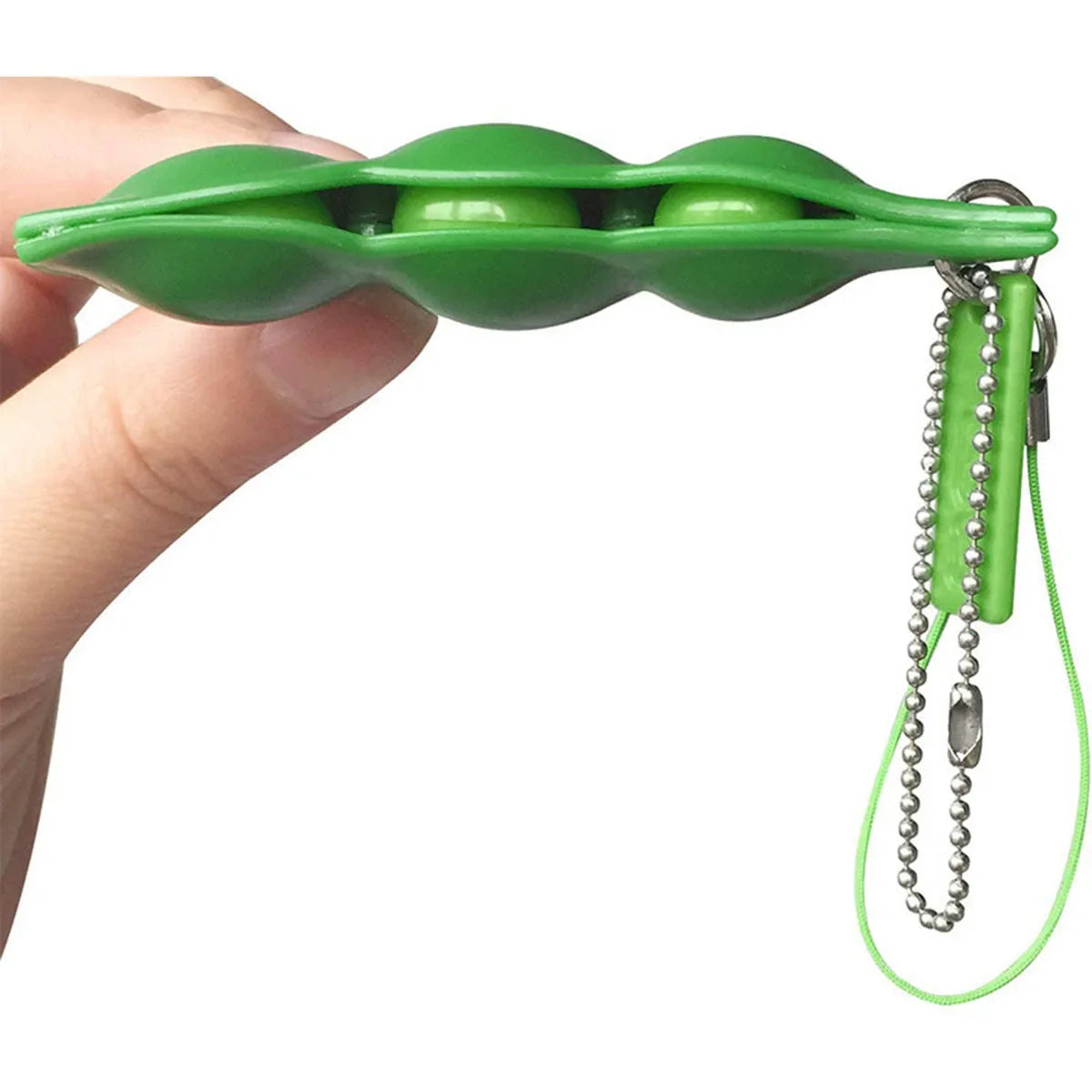 Fidget Toy Edamame Squeeze Keychain