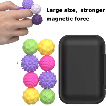 Magnetic Sensory Fidget Balls Silicone Stress Relief Toys for Adults & Teens with Autism ADHD Anxiety Fun Travel Toys Gift