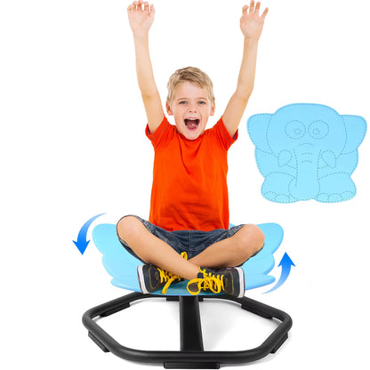 Swivel Chair- 360° Spinning Seat Autism Sensory Spin Toddler Sit ADHD Toy Play Equipment Relief Motion Sickness for Kids