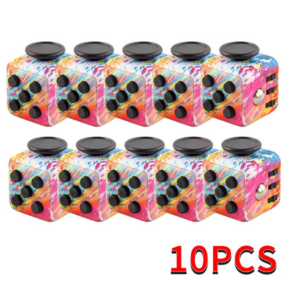 Antistress Fidget Cube Hand Spinner Decompression Sensory Toy for Autism ADHD, Anxiety - Ideal for Kids & Adults' Stress Relief