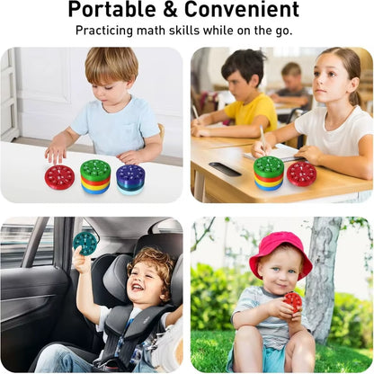 Math Fidget Spinner Sensory Toys Boys Girls Fingertip Game Math Fact Gyros Fidget ADHD Autism for Kids Gifts (Add or Minus)