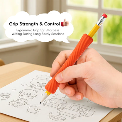 4-Pcs Textured Silicone Pencil Grips–Sensory Fidget Sleeves for Kids& Adults,Adhd &Autism Anxiety Relief