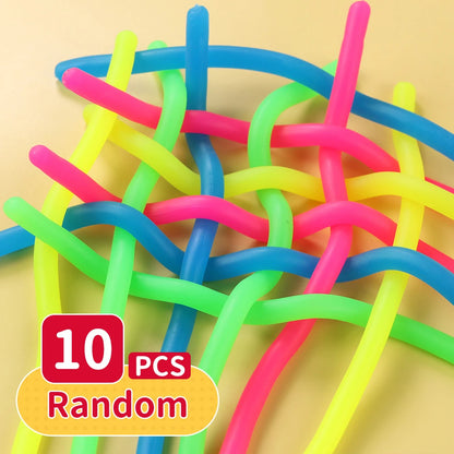 Squishy Fidget Sensory Toys Children with Autism and Anxiety Sensory Reliver Shrink Tube Toys for Adult Push Squeeze Pea Toys