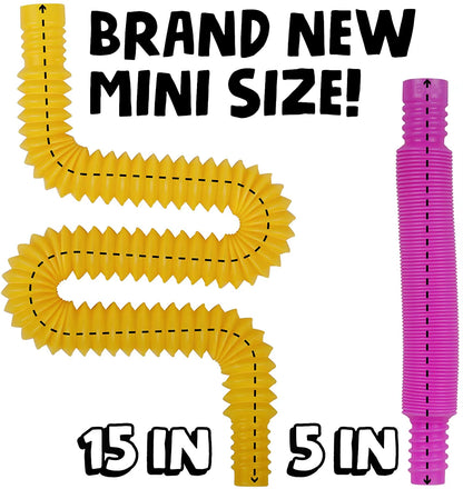 4 Pack Mini Tube Sensory Fidget Toy Colorful Heavy-Duty for Construction Building Educational Toys for Stress Autism ADHD