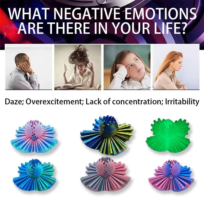 Gear Ball Spin Ball Fidget Toys Decompression Sensory Toys Autism Adult Kids Stress Relief Anti-Stress Fingertip Model Gifts