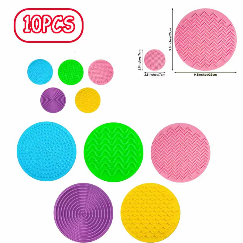 Silicone Sensory Mat Montessori Parish Sport Toy Kid Multi-Texture Quiet Tactile Pad Sensory Integration Autism ADHD Therapy Toy