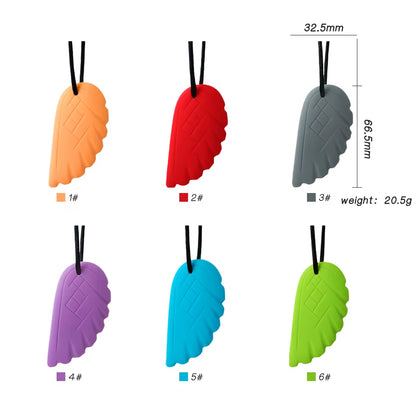 1Ps Baby Silicone Teether Kids Chew Necklace Sensory Chewy Pendant Oral Motor Toys Therapy Tools for Autism ADHD Chidren'S Goods