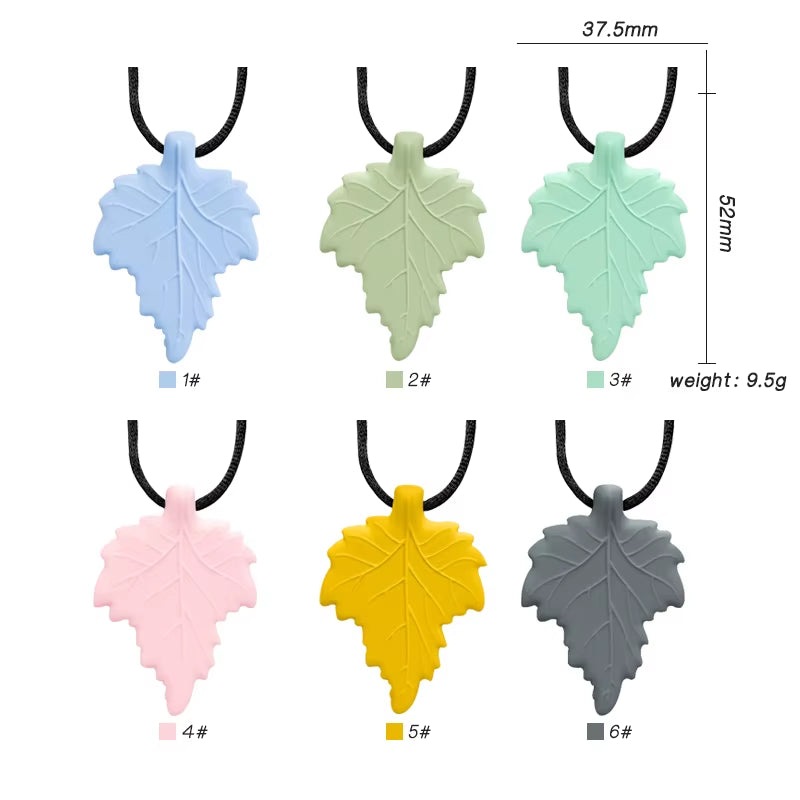 1Ps Baby Silicone Teether Kids Chew Necklace Sensory Chewy Pendant Oral Motor Toys Therapy Tools for Autism ADHD Chidren'S Goods