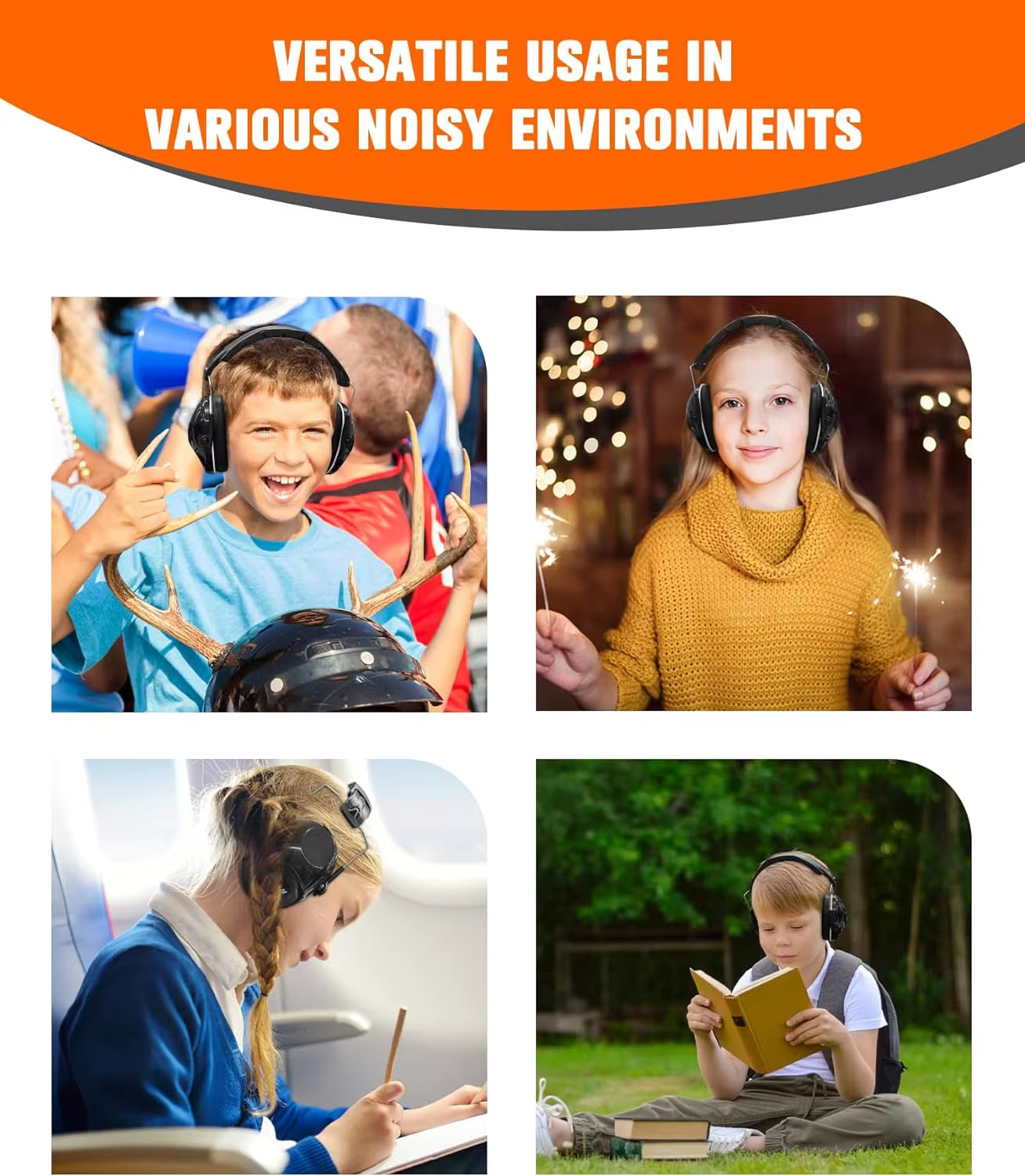 -Noise Cancelling Protectors for Children, Safety Headphones, Soundproof Muffler for Kids, Hearing Protection, Autism