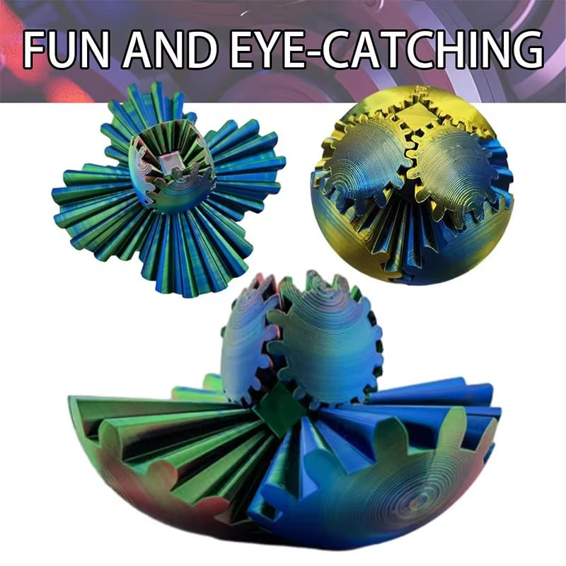 Gear Ball Spin Ball Fidget Toys Decompression Sensory Toys Autism Adult Kids Stress Relief Anti-Stress Fingertip Model Gifts