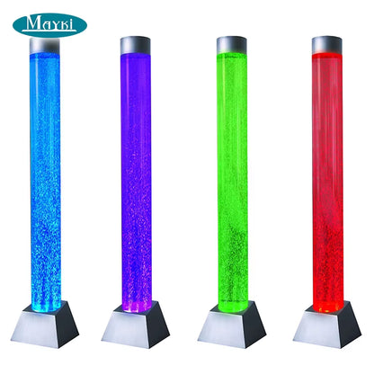 Autism Sensory Therapy Free Standing Rgb Color Control Led Light Fish Lamp Acrylic Water Column Bubble Tube Sensory Equipment