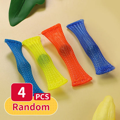 Squishy Fidget Sensory Toys Children with Autism and Anxiety Sensory Reliver Shrink Tube Toys for Adult Push Squeeze Pea Toys