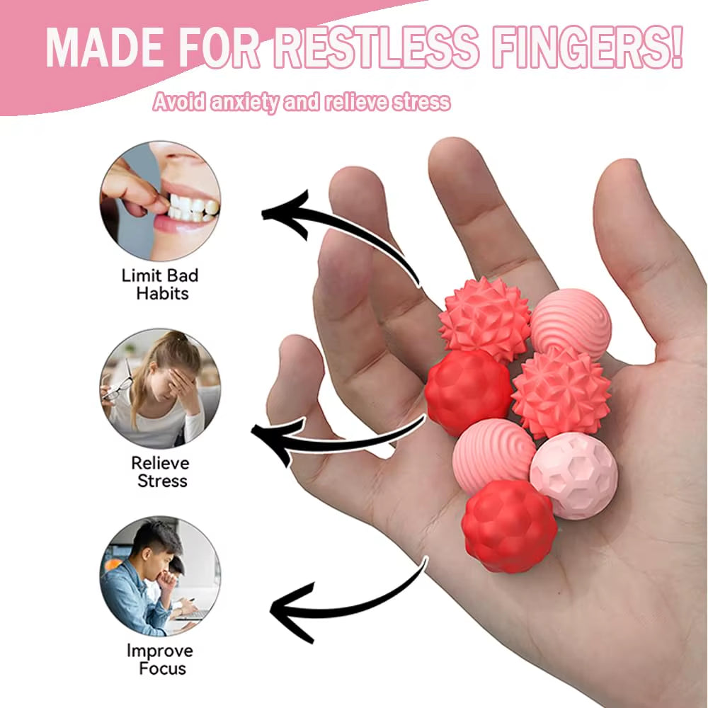 Magnetic Sensory Fidget Balls Silicone Stress Relief Toys for Adults & Teens with Autism ADHD Anxiety Fun Travel Toys Gift