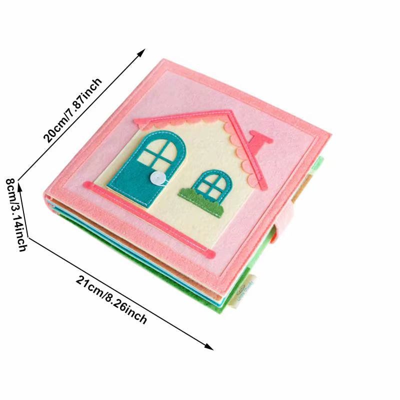 Montessori Quite Book Toys Preschool Activity Book Daily Life Skills Busy Book Autism Sensory Cloth Book Girls Gift for Todders
