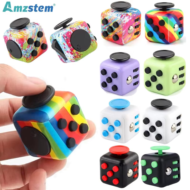 Antistress Fidget Cube Hand Spinner Decompression Sensory Toy for Autism ADHD, Anxiety - Ideal for Kids & Adults' Stress Relief