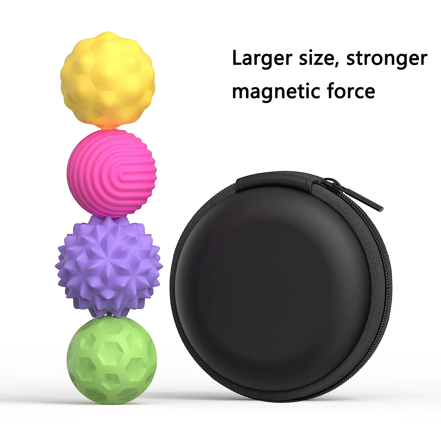 Magnetic Sensory Fidget Balls Silicone Stress Relief Toys for Adults & Teens with Autism ADHD Anxiety Fun Travel Toys Gift