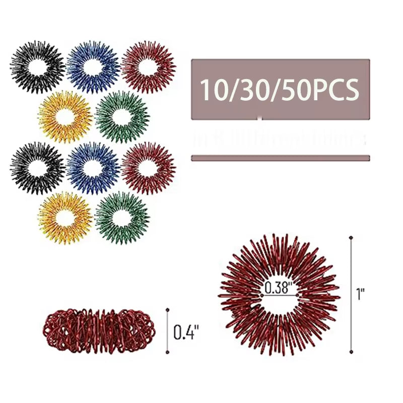10/30/50PCS Rings Sensory Toys ADHD Autism Stress Relief Fidget Ring Silent Stress Reducer Fidget Toys for Kids Adults