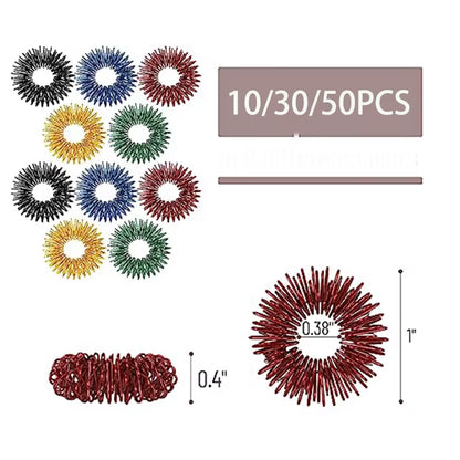 10/30/50PCS Rings Sensory Toys ADHD Autism Stress Relief Fidget Ring Silent Stress Reducer Fidget Toys for Kids Adults