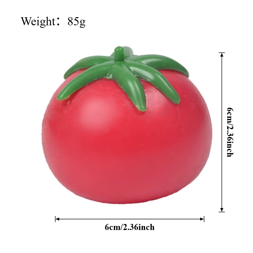 Tomato Squishy Stress Ball - Soft Fidget Sensory Toy for ADHD Autism, Slow Rebound Squeeze Toy for Adults Kids, Christmas Gift