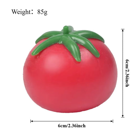 Tomato Squishy Stress Ball - Soft Fidget Sensory Toy for ADHD Autism, Slow Rebound Squeeze Toy for Adults Kids, Christmas Gift