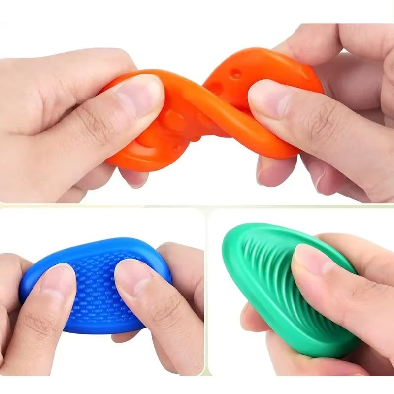 Baby Silicone Teether Kids Chew Necklace Sensory Chewy Pendant Oral Motor Toys Therapy Tools for Autism ADHD Chidren'S Goods