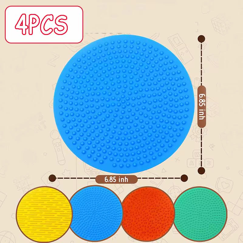 Silicone Sensory Mat Montessori Parish Sport Toy Kid Multi-Texture Quiet Tactile Pad Sensory Integration Autism ADHD Therapy Toy