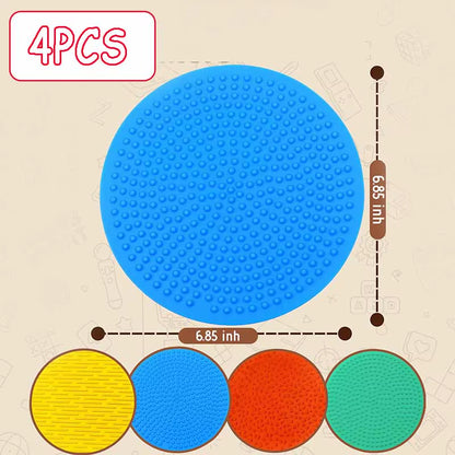 Silicone Sensory Mat Montessori Parish Sport Toy Kid Multi-Texture Quiet Tactile Pad Sensory Integration Autism ADHD Therapy Toy