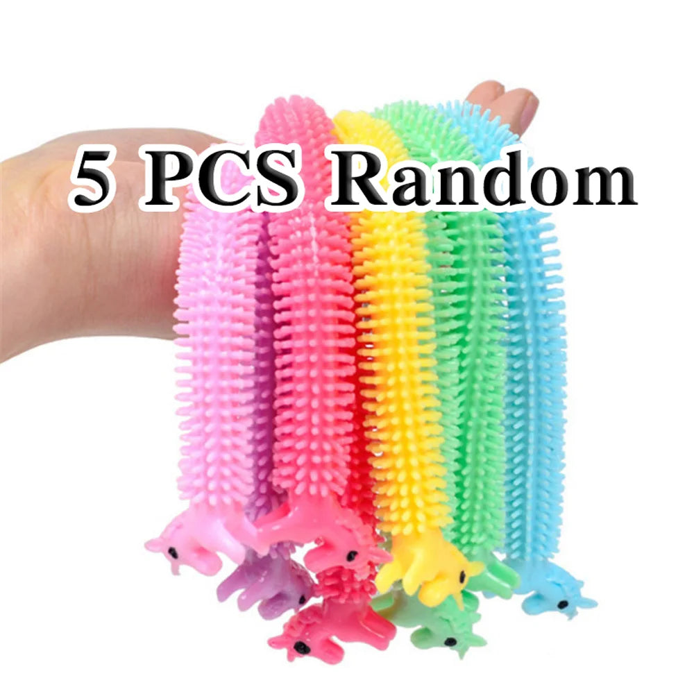Squishy Fidget Sensory Toys Children with Autism and Anxiety Sensory Reliver Shrink Tube Toys for Adult Push Squeeze Pea Toys