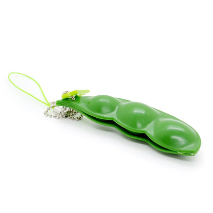 Fidget Toy Edamame Squeeze Keychain