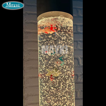 Autism Sensory Therapy Free Standing Rgb Color Control Led Light Fish Lamp Acrylic Water Column Bubble Tube Sensory Equipment