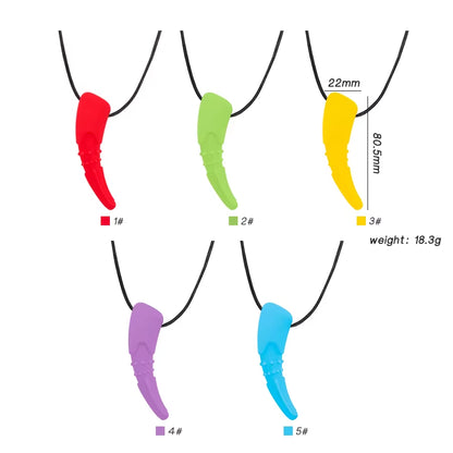1Ps Baby Silicone Teether Kids Chew Necklace Sensory Chewy Pendant Oral Motor Toys Therapy Tools for Autism ADHD Chidren'S Goods