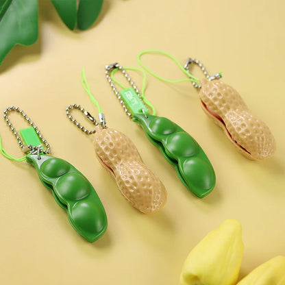 Squishy Fidget Sensory Toys Children with Autism and Anxiety Sensory Reliver Shrink Tube Toys for Adult Push Squeeze Pea Toys