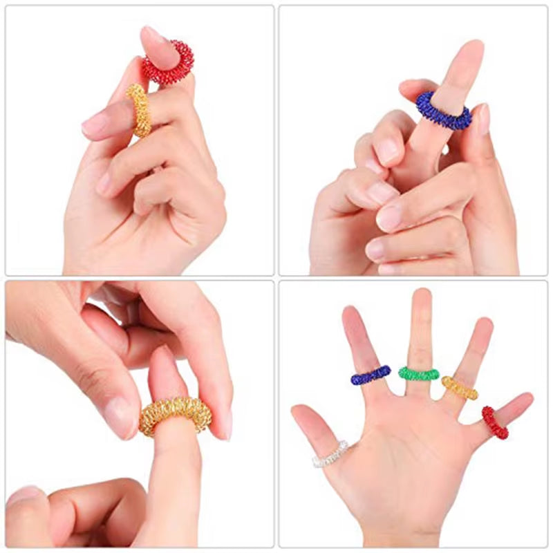 10/30/50PCS Rings Sensory Toys ADHD Autism Stress Relief Fidget Ring Silent Stress Reducer Fidget Toys for Kids Adults