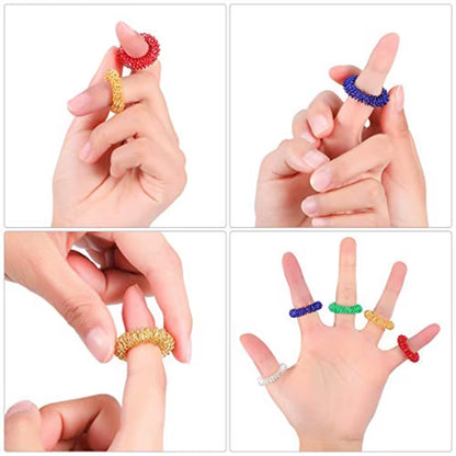 10/30/50PCS Rings Sensory Toys ADHD Autism Stress Relief Fidget Ring Silent Stress Reducer Fidget Toys for Kids Adults