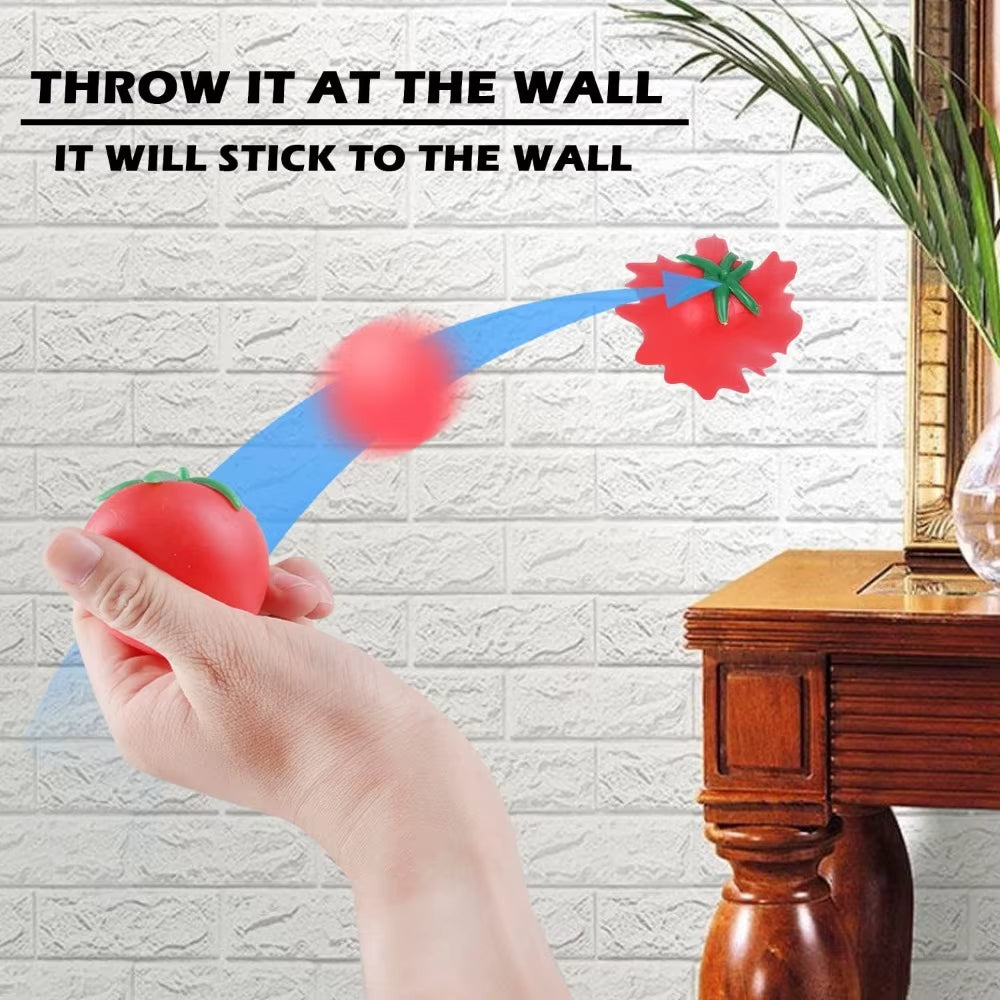 Tomato Squishy Stress Ball - Soft Fidget Sensory Toy for ADHD Autism, Slow Rebound Squeeze Toy for Adults Kids, Christmas Gift