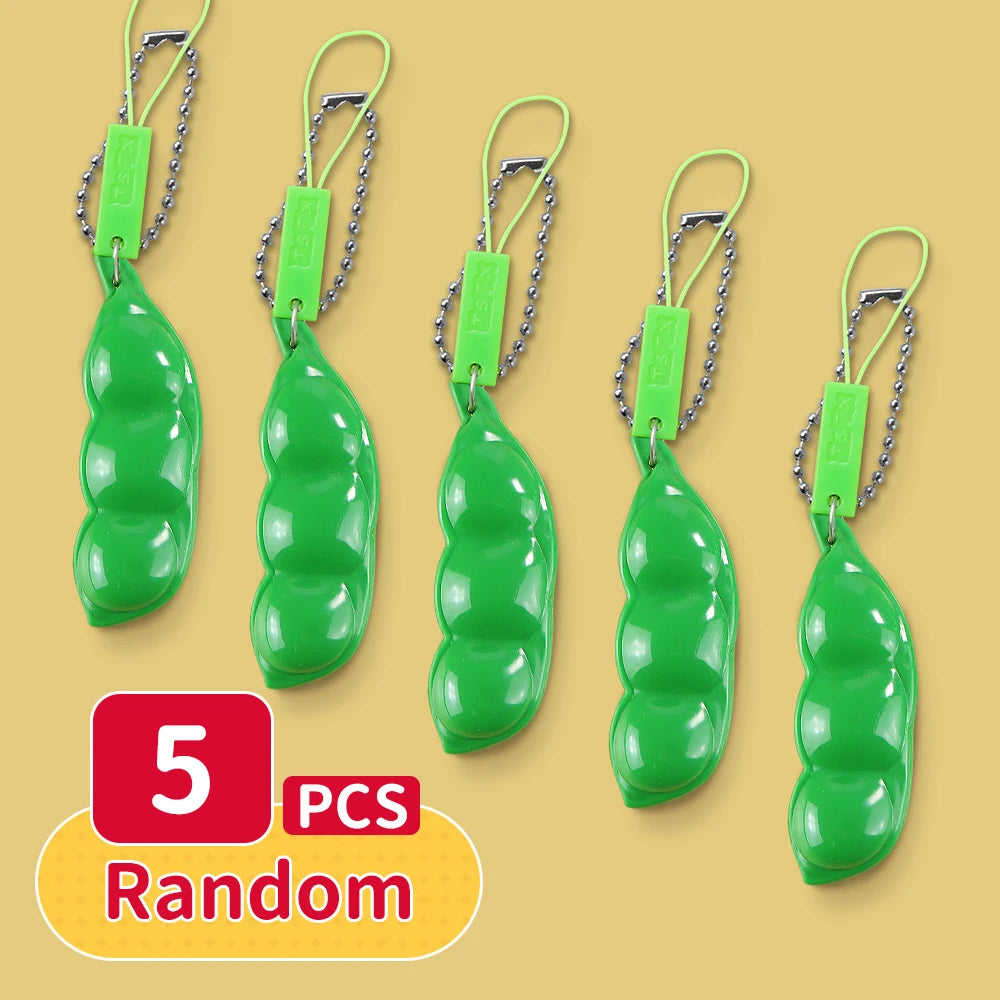 Squishy Fidget Sensory Toys Children with Autism and Anxiety Sensory Reliver Shrink Tube Toys for Adult Push Squeeze Pea Toys