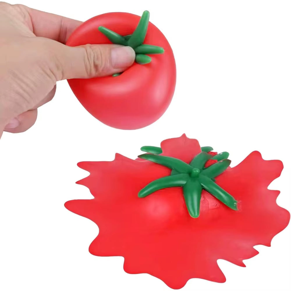 Tomato Squishy Stress Ball - Soft Fidget Sensory Toy for ADHD Autism, Slow Rebound Squeeze Toy for Adults Kids, Christmas Gift