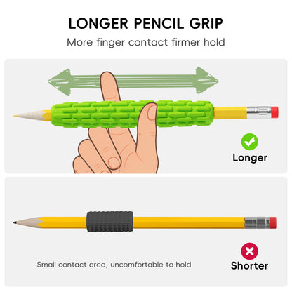 4-Pcs Textured Silicone Pencil Grips–Sensory Fidget Sleeves for Kids& Adults,Adhd &Autism Anxiety Relief