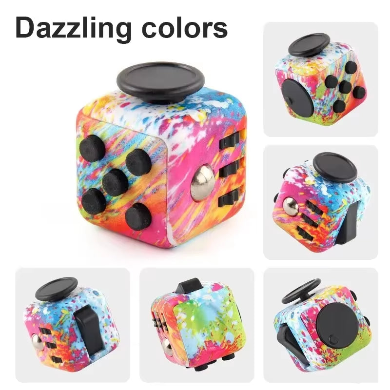 Antistress Fidget Cube Hand Spinner Decompression Sensory Toy for Autism ADHD, Anxiety - Ideal for Kids & Adults' Stress Relief